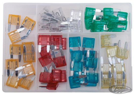 60Pc Mini 5A-30A fuse assortment box For Harley-Davidson