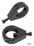 GZP Black 39mm fork mount markerlightcla For Harley-Davidson