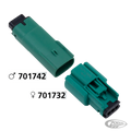 Molex 07Up 3-Position Male Green OEM7254 For Harley-Davidson