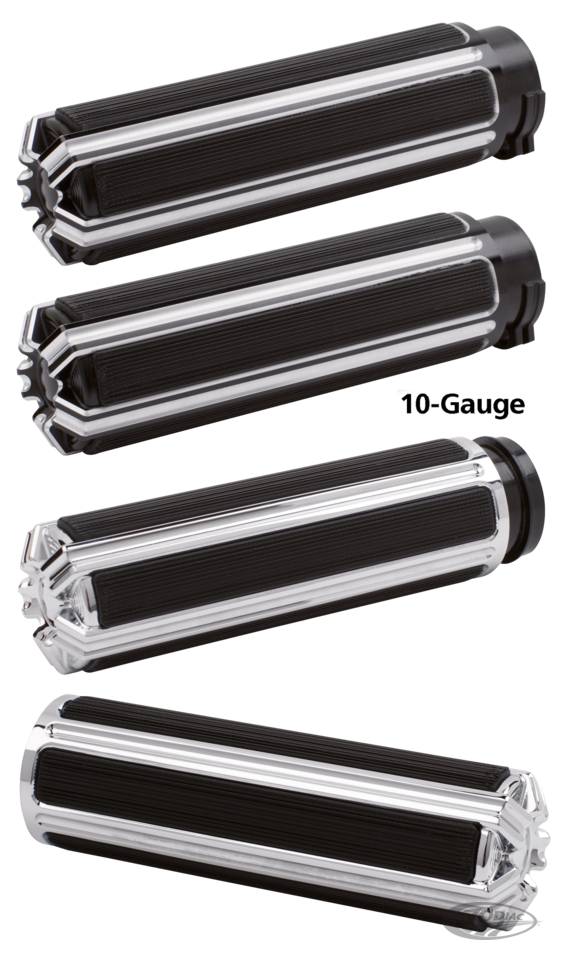 CMFRT GRIPS, 10-GAUGE, CH, CBL For Harley-Davidson