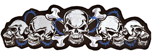 String of Skulls patch 12.25"x3.5" For Harley-Davidson