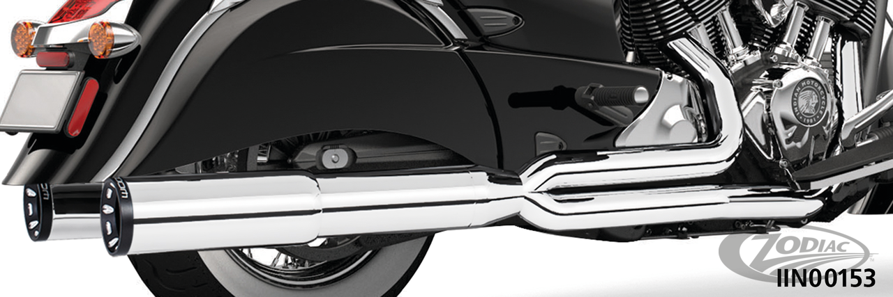 CH/Sc BK 2-1 W/4.5" STRGHT Chief14-up For Harley-Davidson