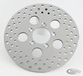 GZP Drilled St.st. rotor 10" polished For Harley-Davidson