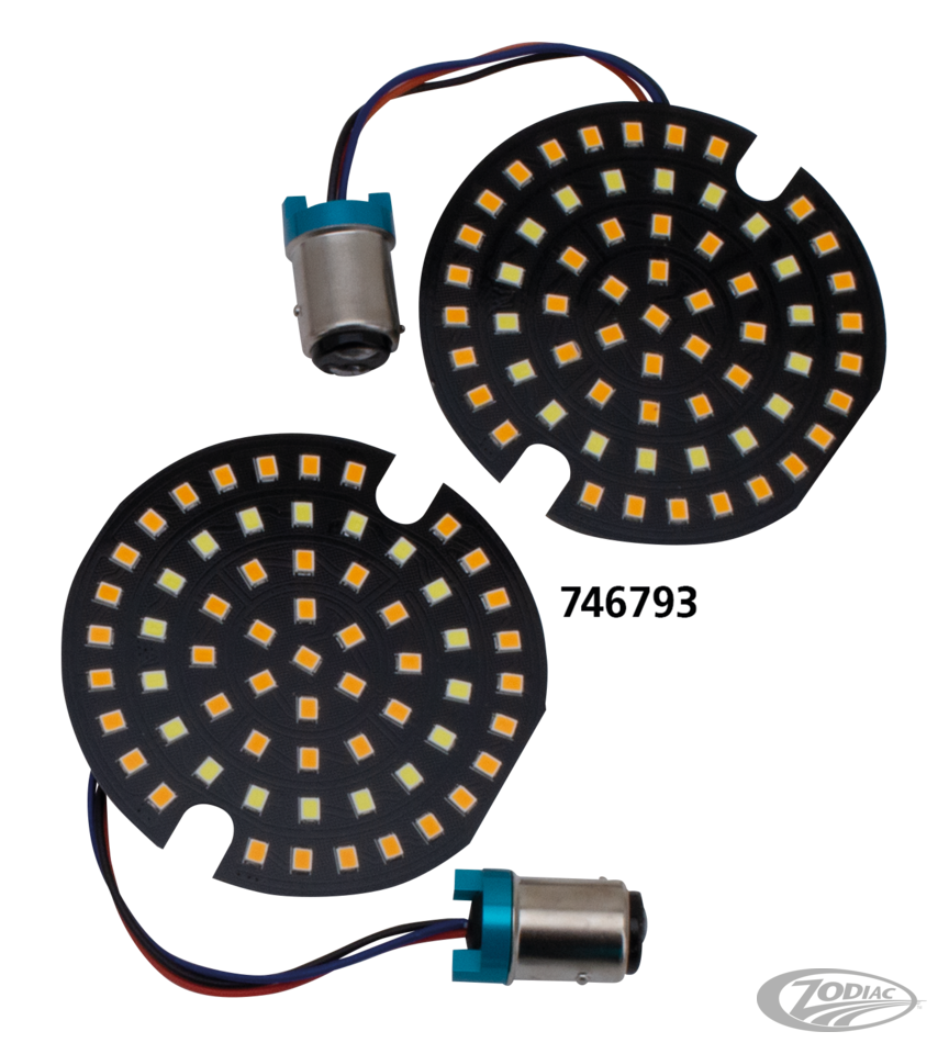 Turn Sig LED insert pancake 3" white hal For Harley-Davidson