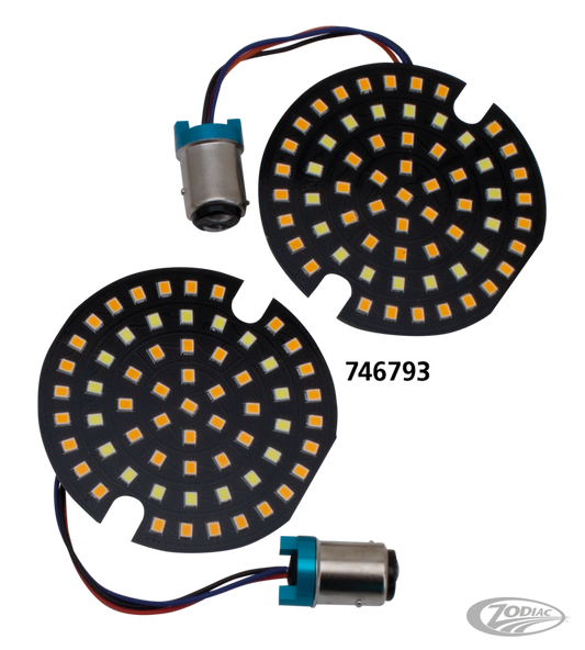 Turn Sig LED insert pancake 3" white hal For Harley-Davidson