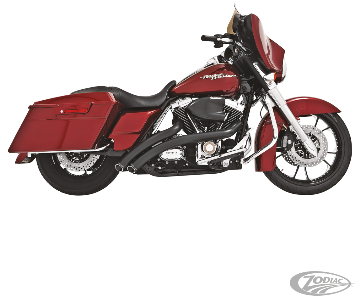 Sharp curve radius+caps Bk/Bk FLH/T95-16 For Harley-Davidson