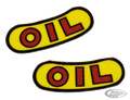 Pair sticker "OIL" for military oil cap For Harley-Davidson