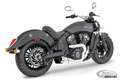 US OUTLAW LOW 2-1 CH/CH SCOUT14-UP For Harley-Davidson