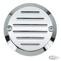 GZP Chrome billet timer cover Grooved 2- For Harley-Davidson