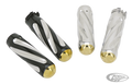 Ribbed grips Polished For Harley-Davidson
