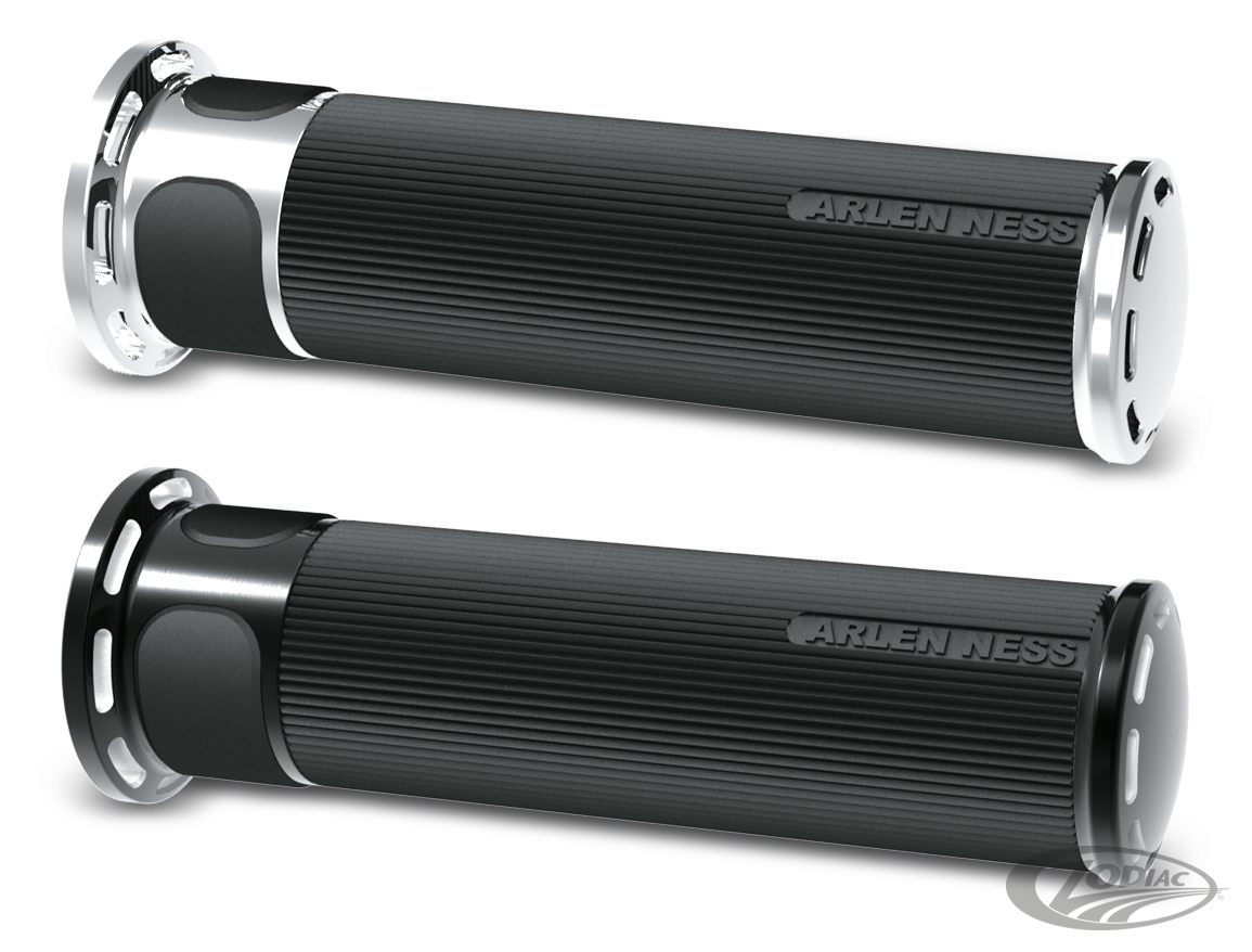 SLOT TRACK  GRIPS, H-D, CBL LONG, CHR For Harley-Davidson