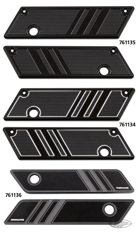 Latch covers black anodised FLH/T93-13 For Harley-Davidson