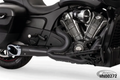 TURNOUT 2-1 W/SLASH BK/CH CHLNGR20 For Harley-Davidson