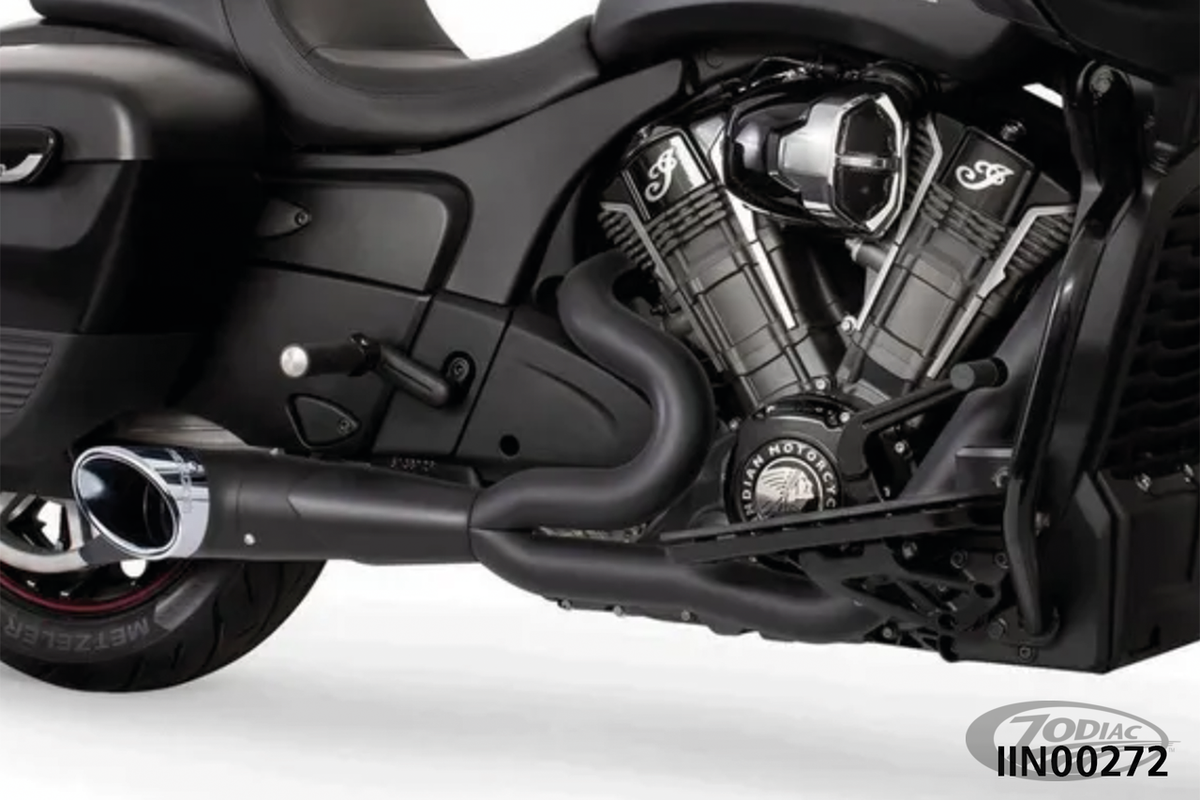 TURNOUT 2-1 W/SLASH BK/CH CHLNGR20 For Harley-Davidson