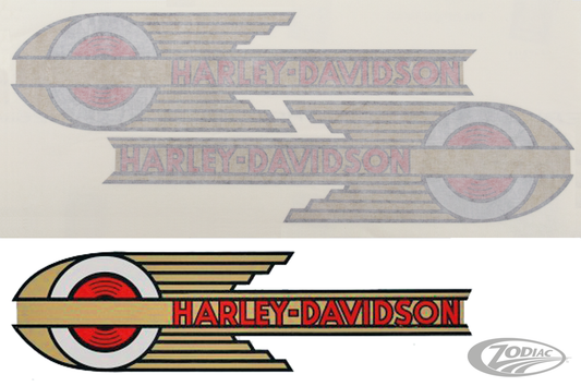 Tank sticker set all 1936-1946 models For Harley-Davidson