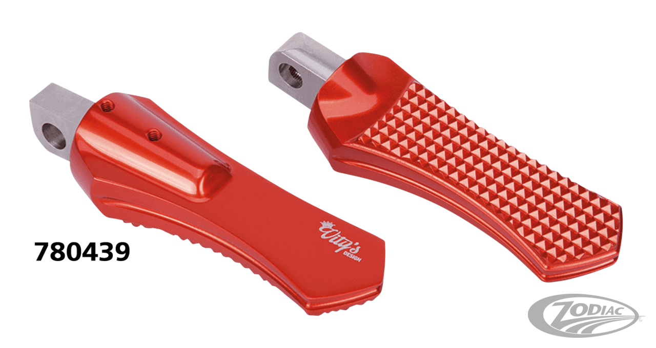 DIAMOND FOOTPEGS RED For Harley-Davidson