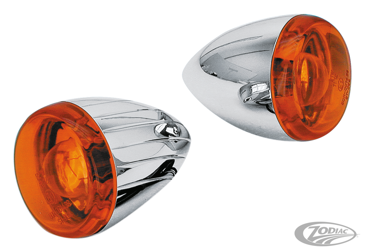 GZP Bullet turn signal late style slotte For Harley-Davidson