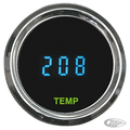 Round Oil temp gauge 2-1/16" Cels+Fhrnht For Harley-Davidson