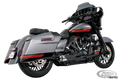 US OUTLAW LOW 2-1 COMBO BLK FLH/T17-UP For Harley-Davidson