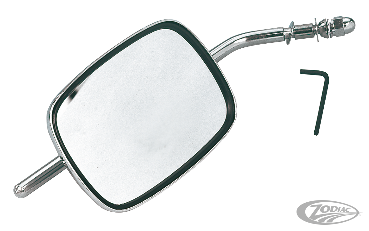 GZP Chrome long stem mirror FX/FL, ea For Harley-Davidson