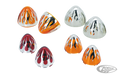 Flame bullet lenses Clear front FL-style For Harley-Davidson