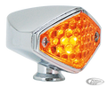 GZP Diamond marker light chrome amber For Harley-Davidson