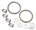 Evolution exhaust chr. acorn/gasket kit For Harley-Davidson