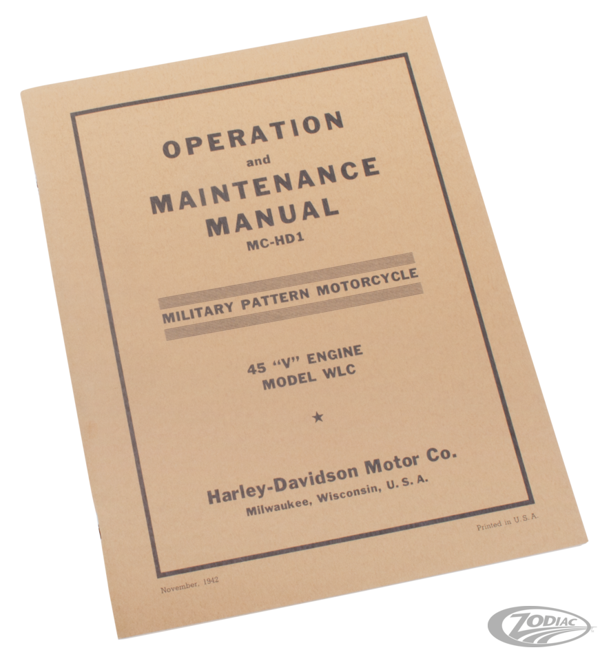Technical & operation manual WLC For Harley-Davidson