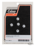 CHROME ACORN NUTS #10-24 UNC 5pck For Harley-Davidson