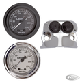 Legend PSI Gauge silver for fairingmount For Harley-Davidson