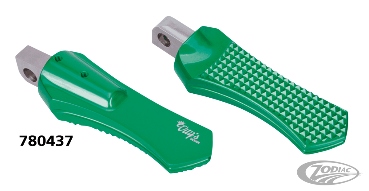 DIAMOND FOOTPEGS GREEN For Harley-Davidson