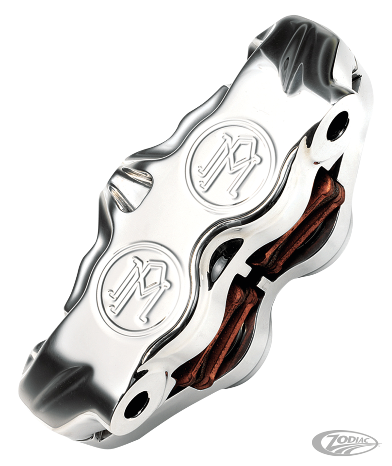 PM Radial 4-piston calipers, left chrom For Harley-Davidson