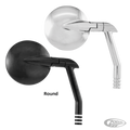 PM Vision Round mirror Contrast Cut For Harley-Davidson