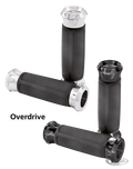 PM OVERDRIVE HANDLE GRIP SET cable blk For Harley-Davidson