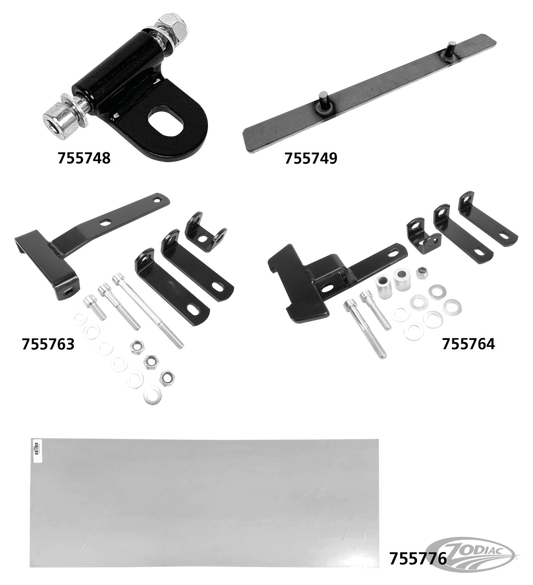 Solo seat bracket rear raw steel For Harley-Davidson