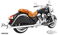 Freedom True Dual w/sharktail Chr Chief For Harley-Davidson