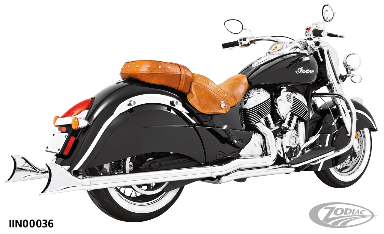 Freedom True Dual w/sharktail Chr Chief For Harley-Davidson