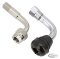 GZP Chr tire valve elbow adapter 90 degr For Harley-Davidson