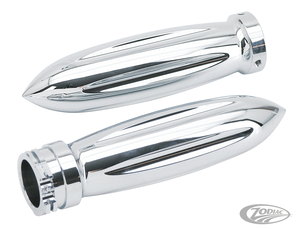 GZP Chrome billet grip set Rocket sty For Harley-Davidson