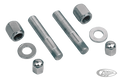 Shock stud kit + chrome nugget nuts BT. For Harley-Davidson