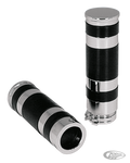 GZP Chrome CNC Grip set, cable For Harley-Davidson