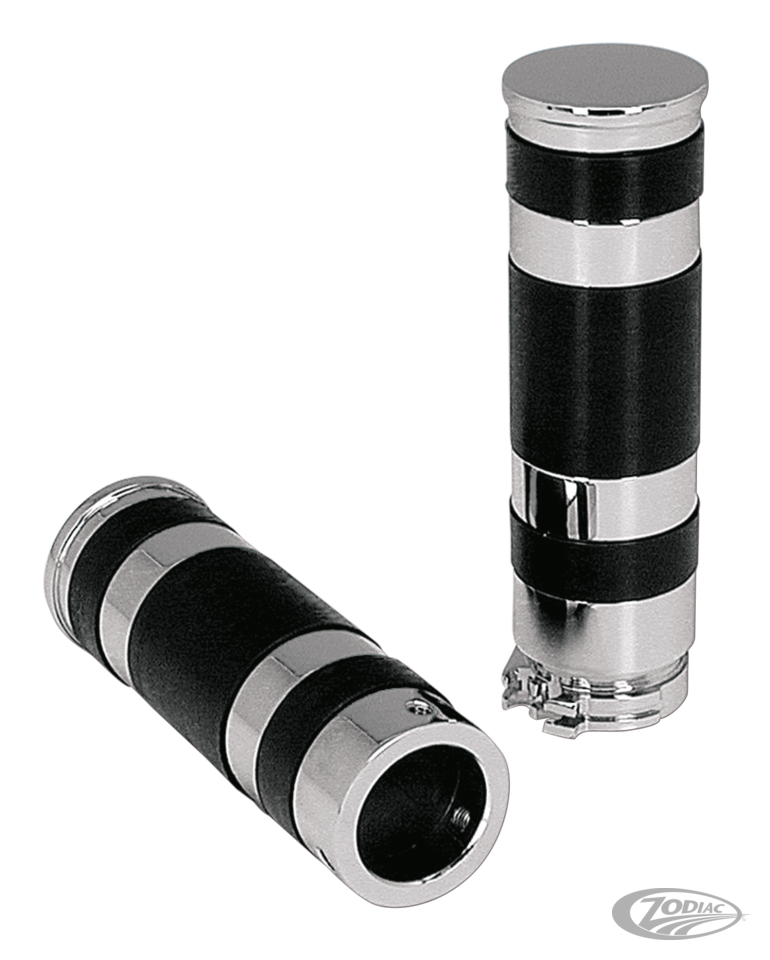GZP Chrome CNC Grip set, cable For Harley-Davidson