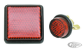 GZP Universal red bolt-on reflector 35x3 For Harley-Davidson