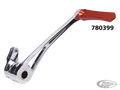 DIAMOND BRAKE ARM CHR+RED PEG FLH/T14-UP For Harley-Davidson