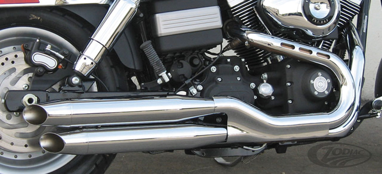 MCJ Slip-ons FXDF/FXDWG Blk w/o end cap For Harley-Davidson