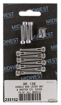 Chrome button head screws lever/mast.cyl For Harley-Davidson