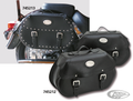 K-Drive saddlebags F*ST86-06 Leather+stu For Harley-Davidson