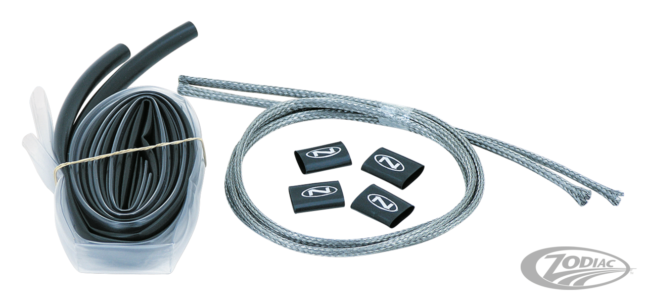 Handlebar switch braided kit Int. wiring For Harley-Davidson