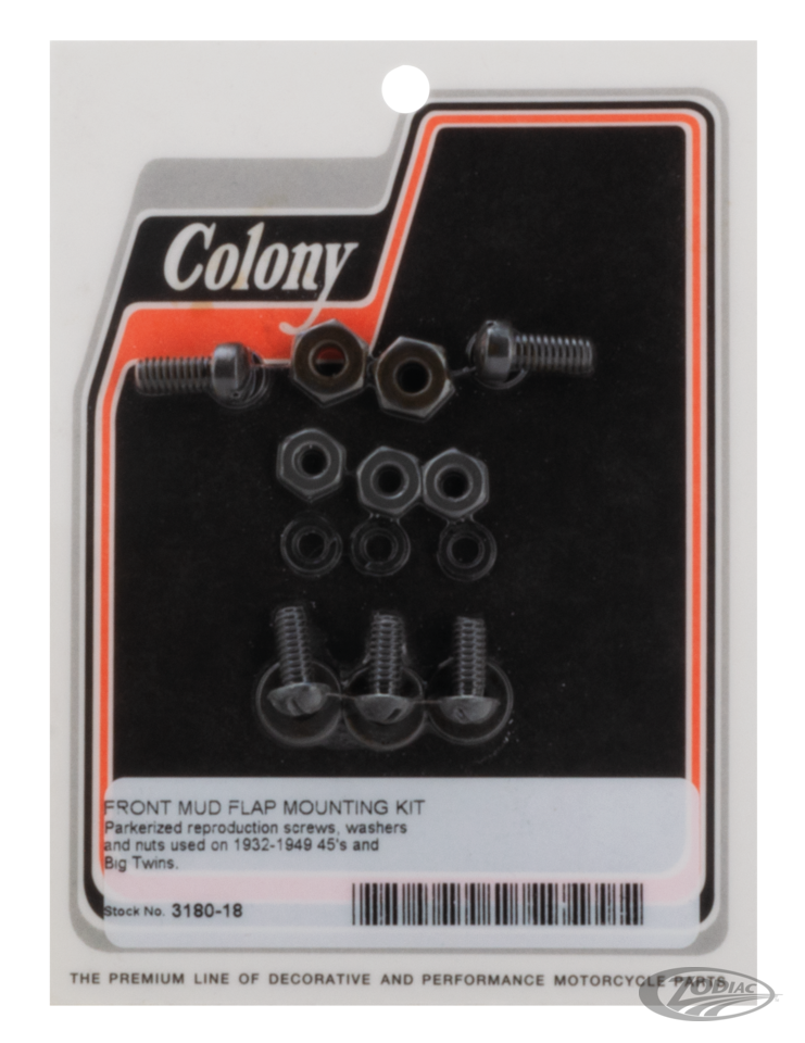 Front mud flap mounting kit parkerized For Harley-Davidson