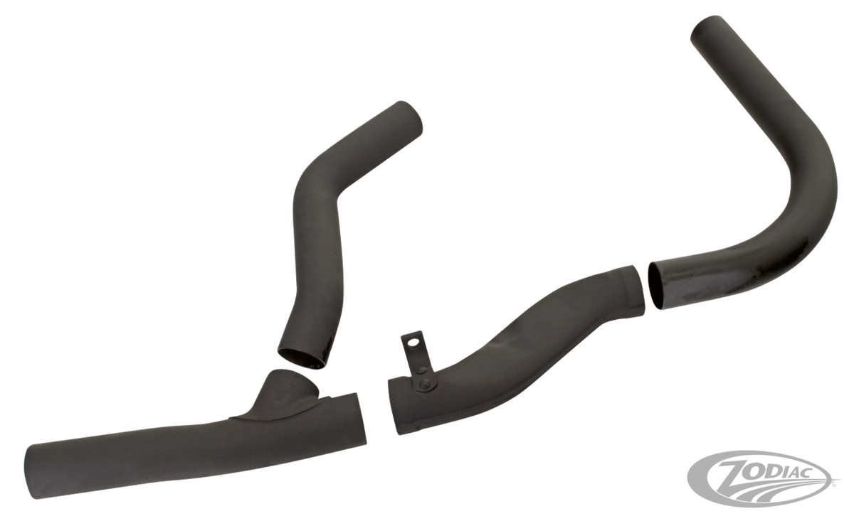 Knucklehead replica 4-pc headers blk For Harley-Davidson